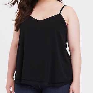 Torrid Black Chiffon Swing Cami